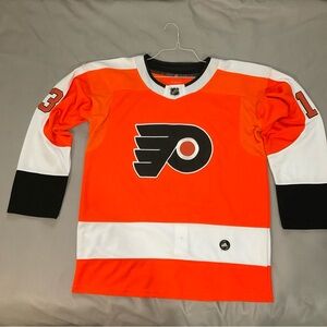 adidas Philadelphia Flyers Bright Orange Hockey Jersey with Black & White
